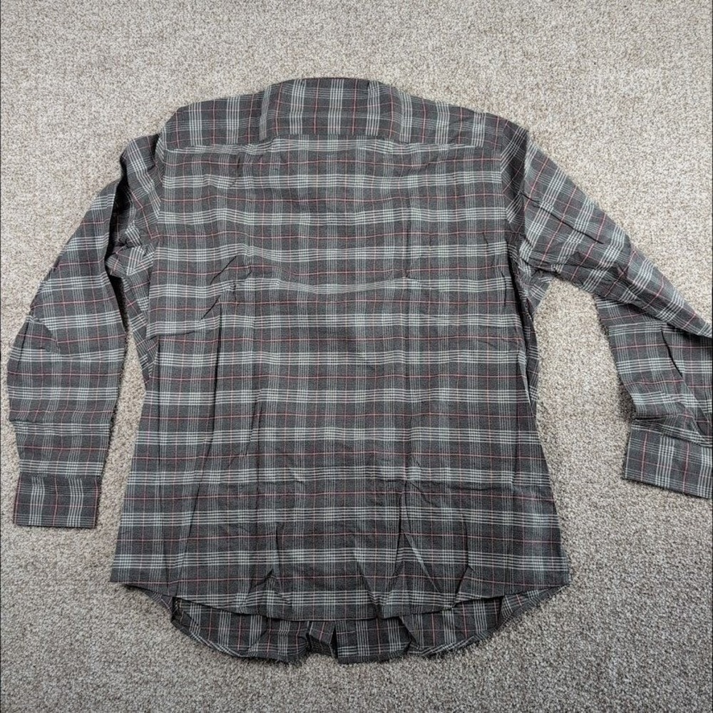 UNTUCKit Hazlitt Mens XXX-Large Tall Regular Fit Gray Plaid Shirt Flannel button - Picture 5 of 6